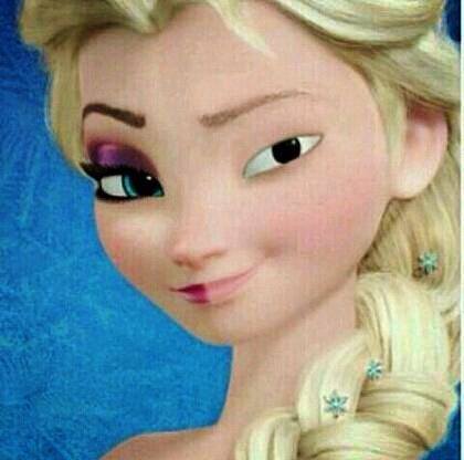 ging-ler:  le-frozenpocalypse-center:  jeans0924:  Elsa with no make up  What.  I THINK SHE WOULD STILL HAVE EYELASHES AND BLUE EYES 