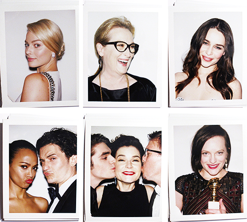 avagardner:  Backstage Polaroids of the 2014 Golden Globes.       