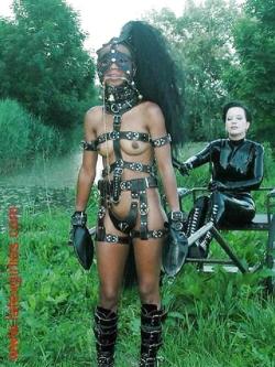 modernfemdom:  Touring my plantation, inspecting worker slaves… 