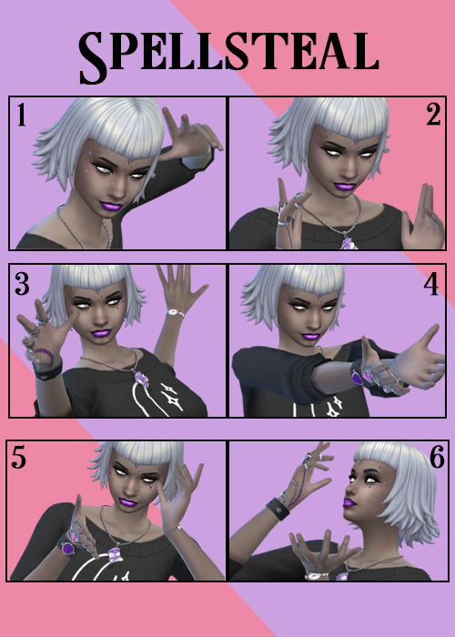 ♥ Spellsteal ♥Total 6 poses for the Sims 4 gallery, for a female and male simIf you us