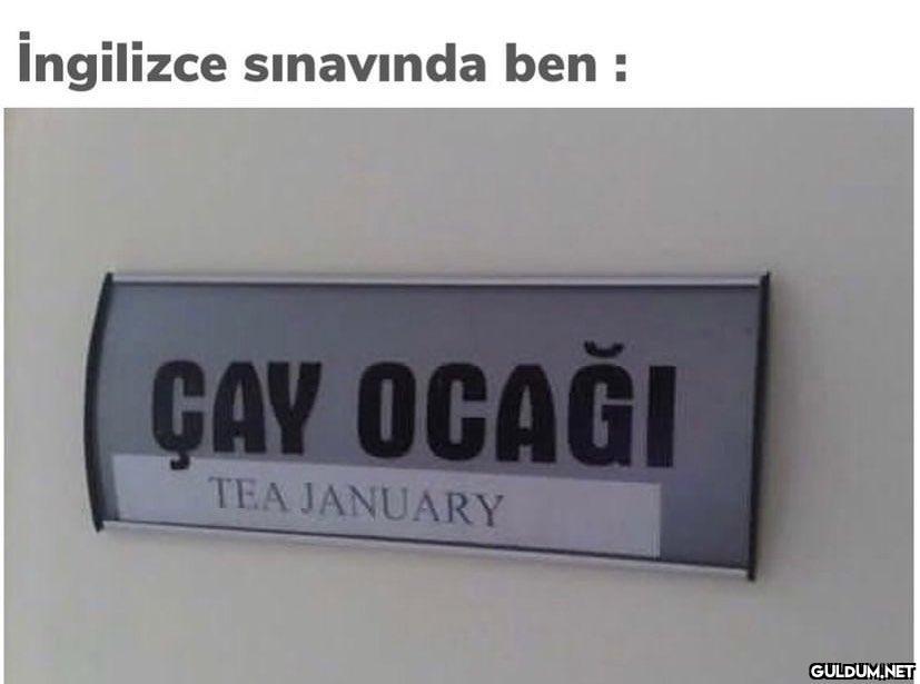 İngilizce sınavında ben :...