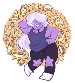 rniq:  a doodle that went a bit overboard ´ v `),, i just love amethyst so muc h 