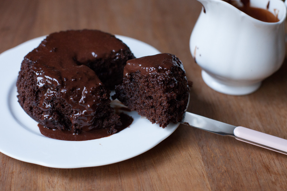 gastrogirl:  steamed chocolate sponge pudding.