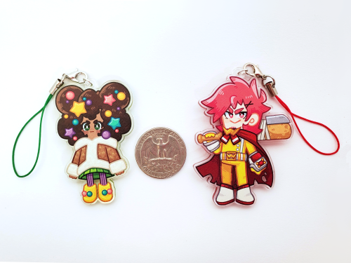 We are back in business, babey!! Molly and Giovanni 2″ charms are back in stock on my ko-fi again, s