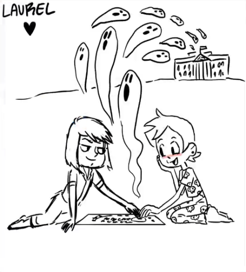 seddm: All the pics that Daron Nefcy, Dana Terrace, and Alex Hirsch drew during yesterday’s ch