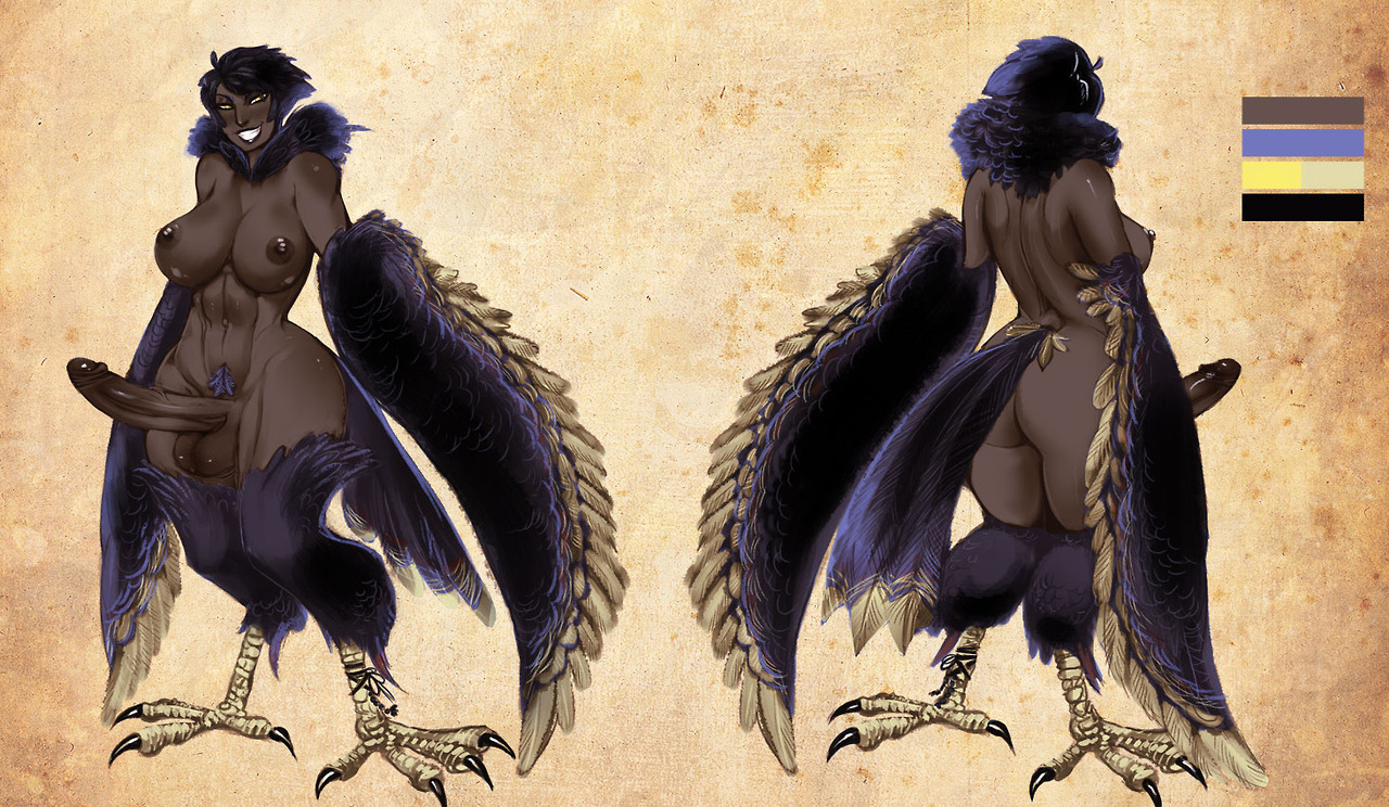 shia-art: Did a character ref for someone! Supposed to be a harpy version of a Final