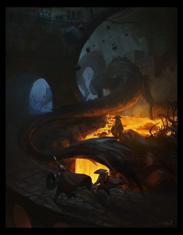 morningwinds:  chinese dragon hunt by Tonyholmsten 
