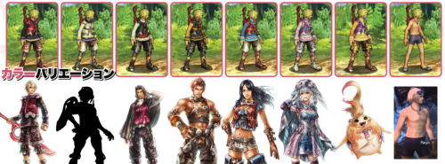 ssbfor3dsandwiiu:  Origin of alternate costumes - Shulk  To check who’s the origin behind Shulk’s second costume, click here (MASSIVE XENOBLADE SPOILERS WARNING)