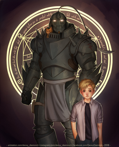 deoxy-diamond:Edward and Alphonse Elric[ this year I finally watched Fullmetal Alchemist, and became