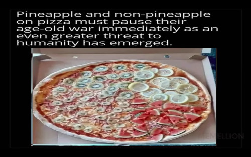 This Is Just Vile... Who Would Put Banana, Kiwi, Watermelon, And Lemon On A Pizza!?