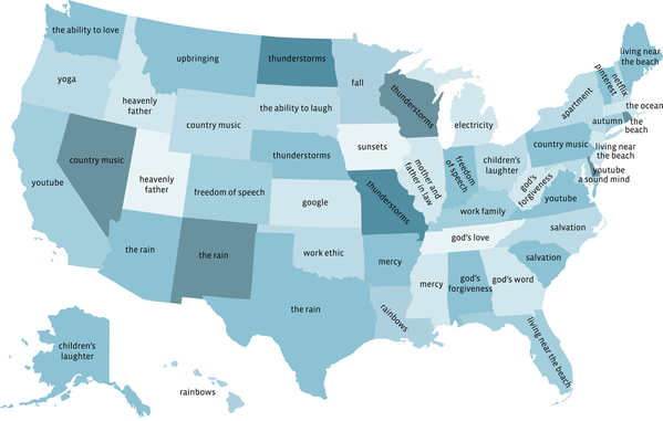 timefortigers:  altonzm:  12-tone:  mapsontheweb:  What Americans are thankful for?