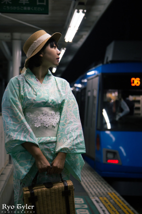 tokyophotolife: title:こなみん♥世田谷線＜宮の坂駅編＞(Konamin loves Setagaya-line&lt;Miyanosaka station edition&gt