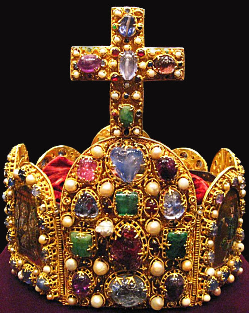 The Imperial Crown of the Holy Roman Empire was the hoop crown of the Holy Roman Emperor from the 11