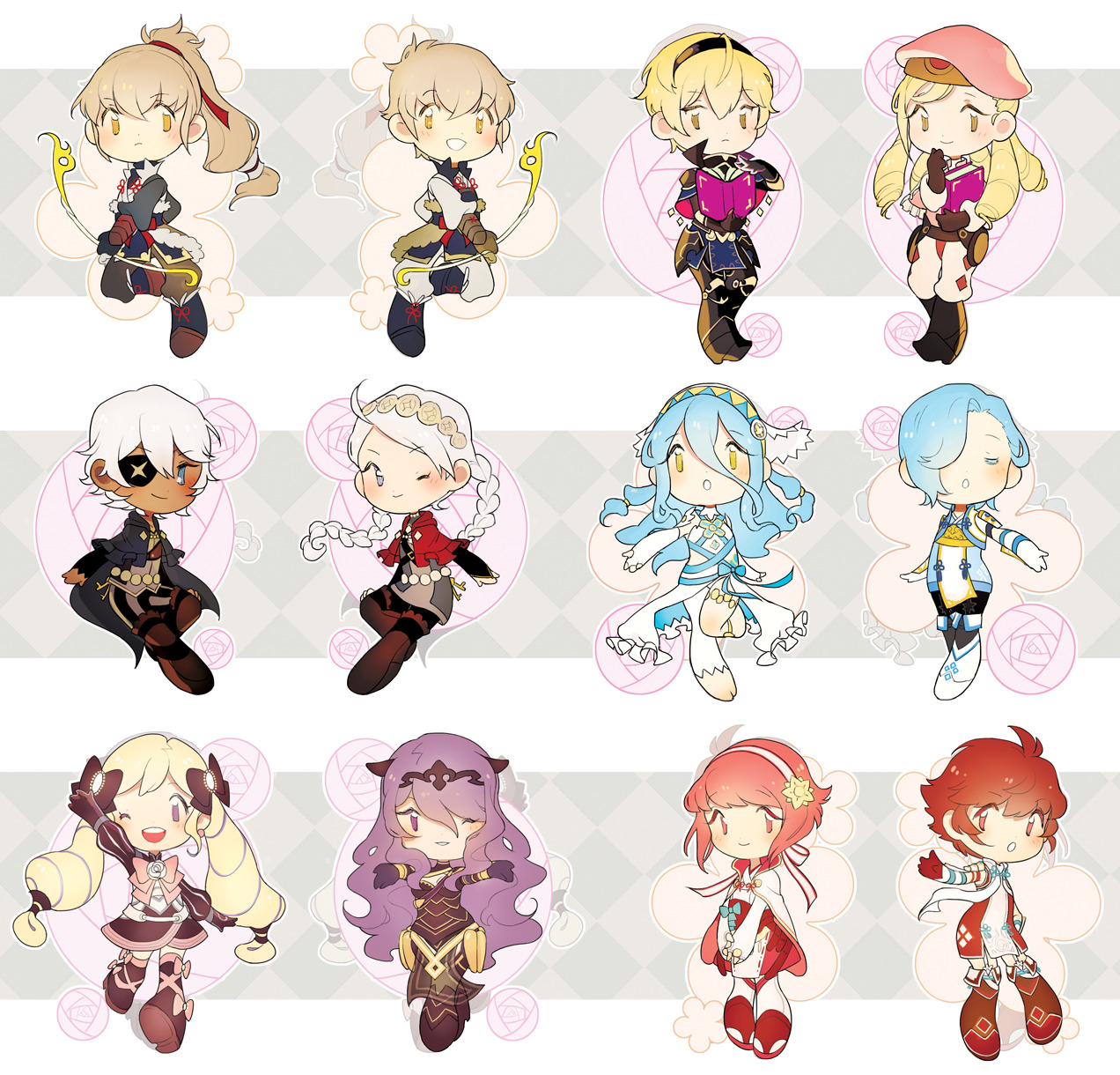 homebiscuitskillet:  Here’s ALL of the Fire Emblem Fates charms I’ve done so
