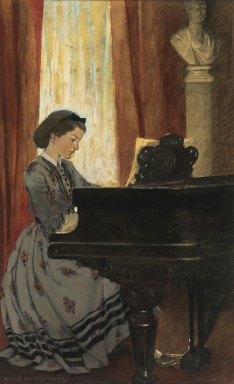 The great drawing-room was haunted by a tuneful spirit that came and went unseen (c.1915). Jessie Wi