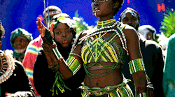 fallenvictory:Lupita Nyong’o behind the scenes of Black Panther (2018) 