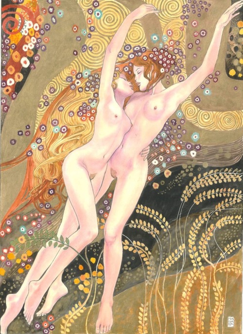 manara-fan-page:Tribute to Klimt’s Water Serpents