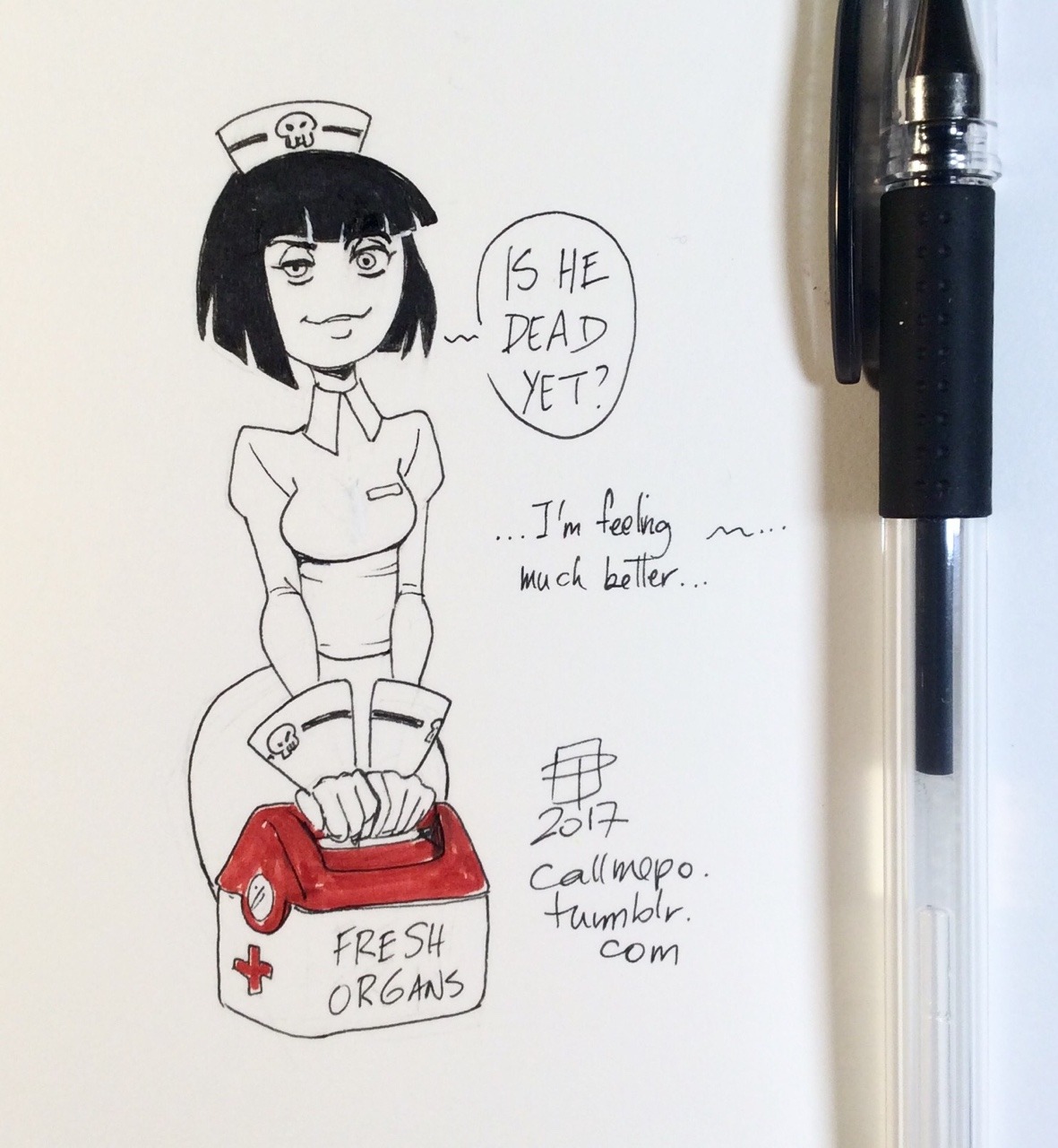 callmepo: Naughty nurse master post.  The full collection of naughty nurse tiny doodles