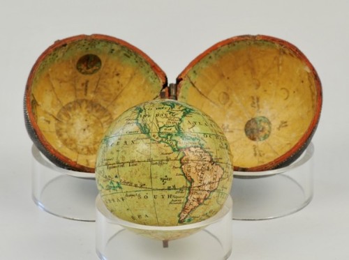 2 inch pocket globe produced by Newton, Son & Berry of London, 1819.from Hansford Antiques
