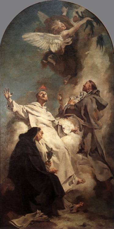 Saints Louis Bertrand, Vincent Ferrer and Hyacinth, by Giovanni Battista Piazzetta, Chiesa di Santa 