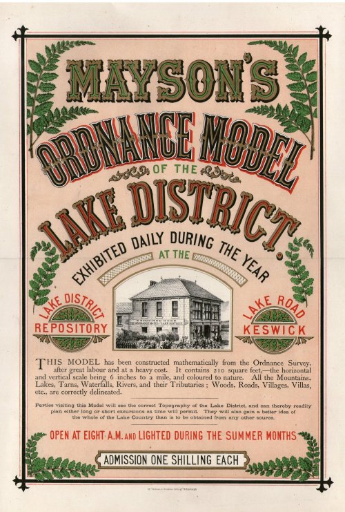 In the latter part of the 19th Century, Mayson’s of lake Road Keswick, had a model made of the lake 