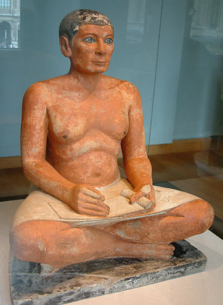 hismarmorealcalm:
“ Staue of a Scribe The Louvre
”