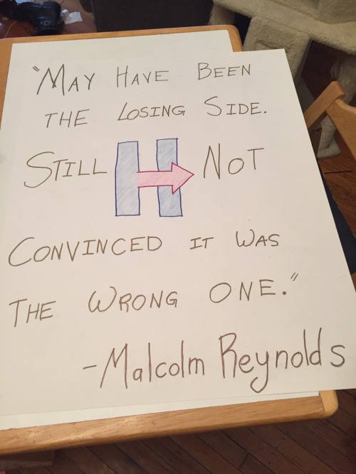 fuckyeahfirefly:My sign for the Women’s March in NYC today.