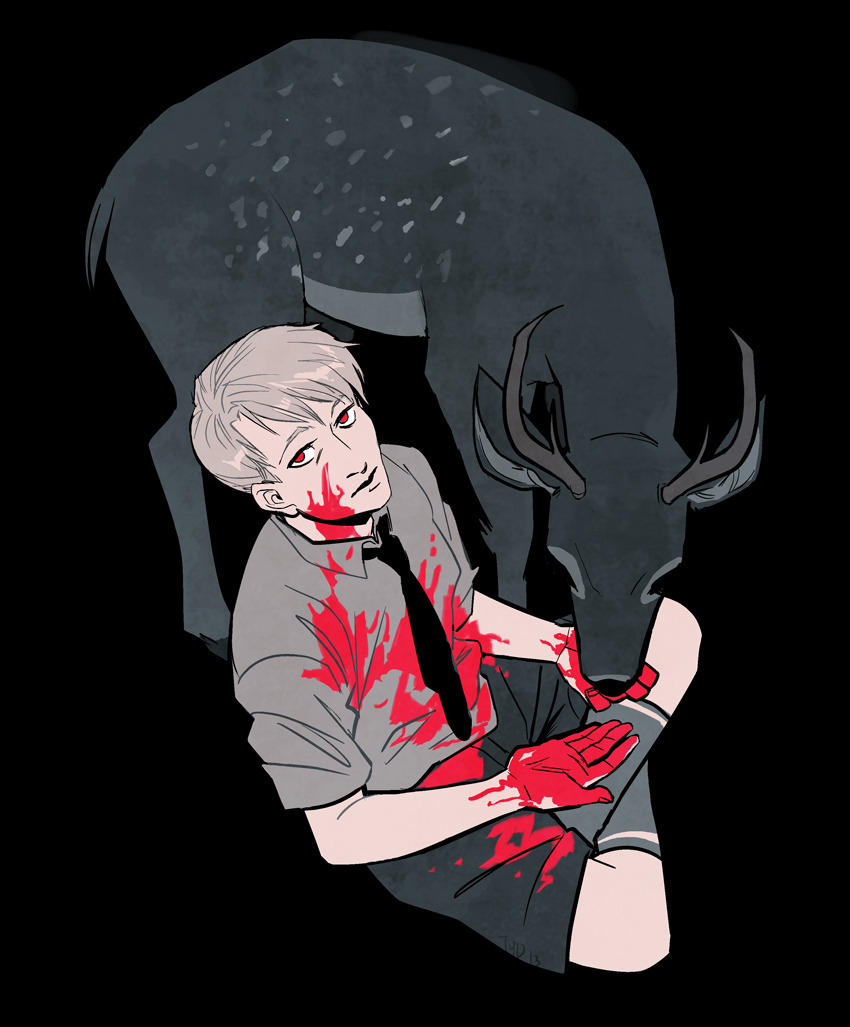 derangedoyley:  creepy schoolboy hannibal and bb!wendigo 