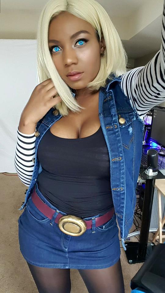 cosplayingwhileblack:  Character: Android 18Series: Dragonball ZCosplayer: Sami Bess