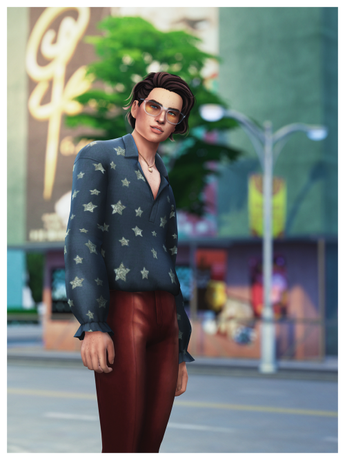 Barry is a star. Hair by @bustedpixelsShirt by @pixelette-ccPants by @serenity-ccGlasses by @praline