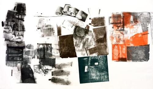 Water Stop, Robert Rauschenberg, 1968, Tatedate inscribedPurchased 1981Size: image: 1375 x 806 mmMed