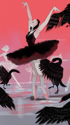 mydezignillustrations:  The Black swan (originally