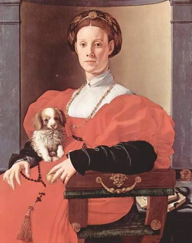 Portrait of a lady in red dress, 1533, Jacopo PontormoMedium: oil