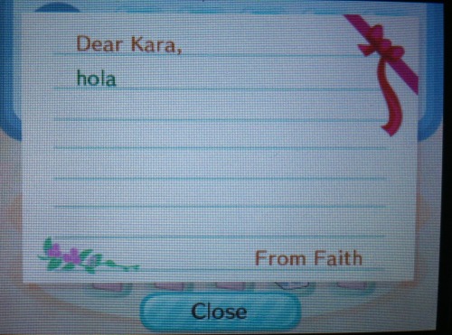 rnanboob:  the messages my 9 year old sister sends me on animal crossing are so important 