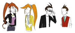 shinyv:  two gangsters with passing resemblances to a pair of lawyers decide to follow furio tigre’s lead and impersonate them in court mostly i just wanted to draw evil versions of a&amp;a’s hairstyles 