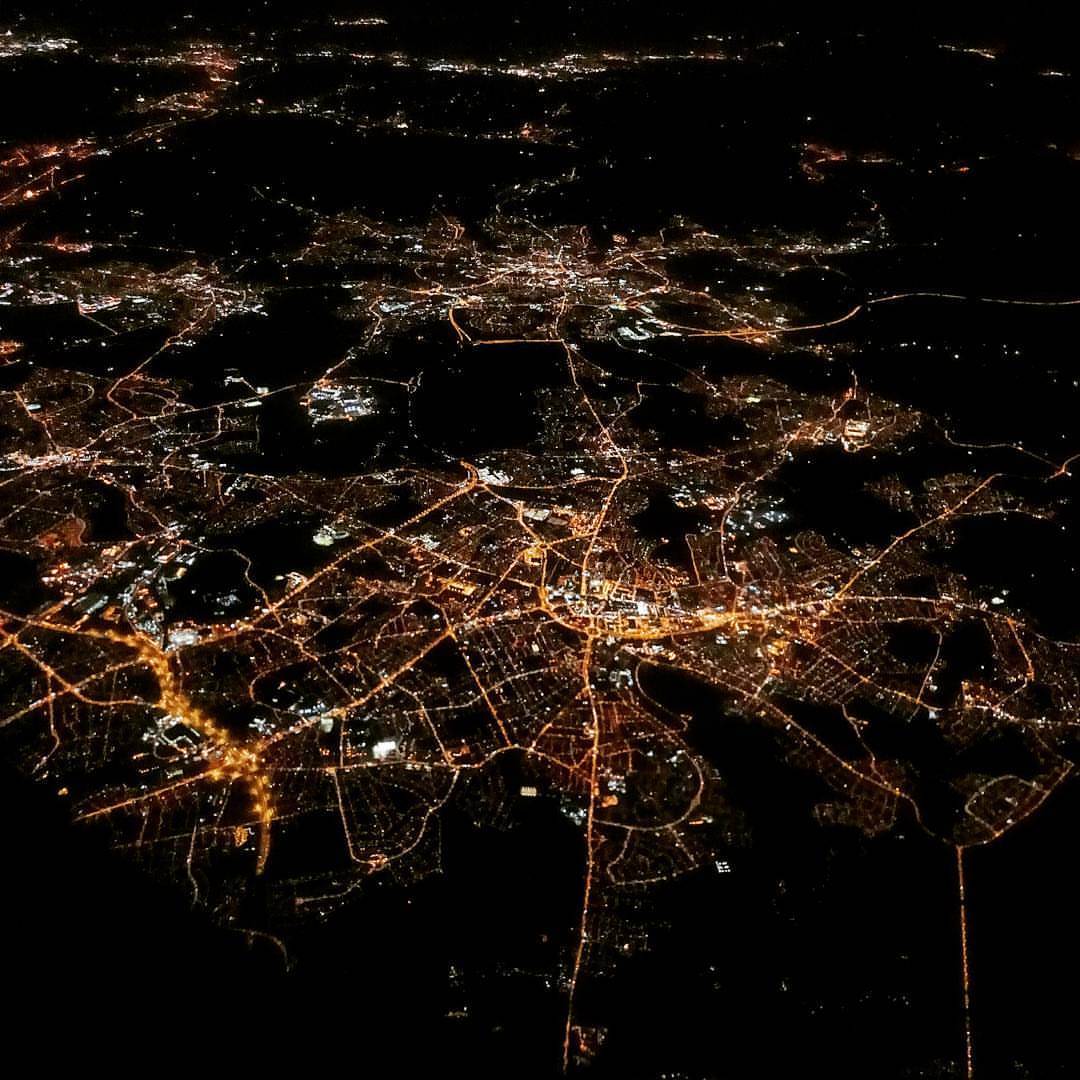 #manchester #fromabove #lookingdown #bynight #arealphotography #citylights (hier: Manchester, United Kingdom)