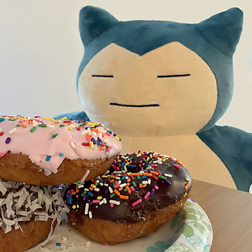 pokemon:Did someone say National Donut Day? Snorlax is ready.