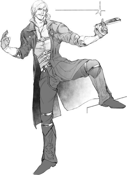 obstaculous:  Doodle Request Dante Sparda in DMC4  (Not very satisfactory..) —-  Im very surprised   that there was a lot of reactions on the post recently… Cuz I mainly draw on OCs…  fanarts are unusual I know, and I really like the anime or games