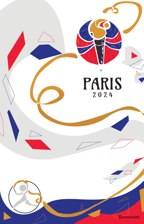 This is a poster concept for Paris 2020! Student work of Paris 2020 concept of the Olympic logo and 