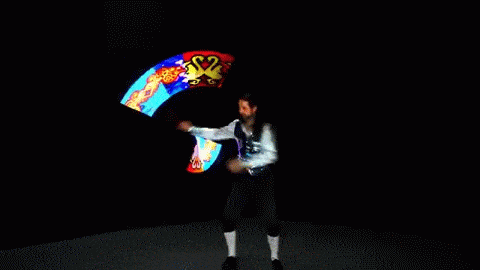 royce-the-arctic-fox:sixpenceee:A LED pixel staff. This unique and special product is the latest one on field of Pixel graphic Staffs. (Video)Its almost like a Japanese video game weapon!Oh wow those are cool~! :O