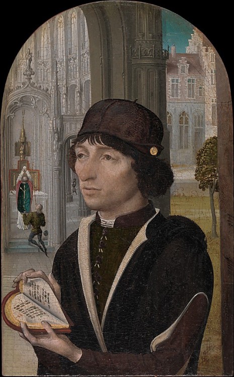 mediumaevum:Young Man Holding a BookMaster of the View of Sainte Gudule(Netherlandish, active ca. 14