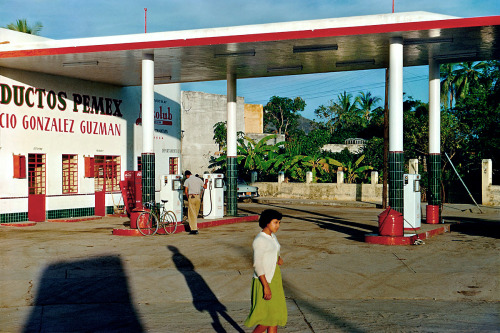 Gas station, Mazatlan, Mexico, c. 1952 / photo by Paul Outerbridge.