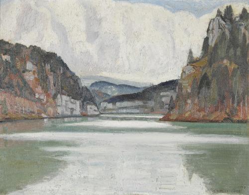 thunderstruck9: Charles L′Eplattenier (Swiss, 1874-1946), Bassins du Doubs, 1929. Oil on canva