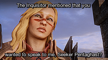 fuckyeahvarric:Things that I wish had been in Inquisition: Cassandra interacting with fangirling at 