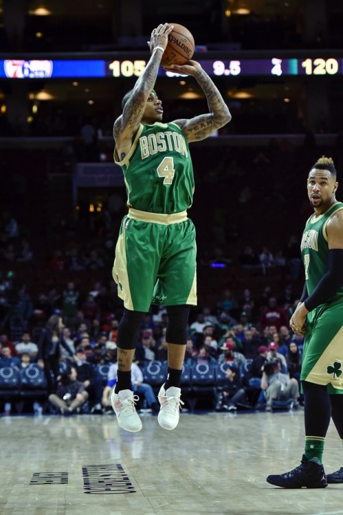 Isaiah Thomas: First Celtic since Paul Pierce in 2006 to score 20+ points in 10 straight games.