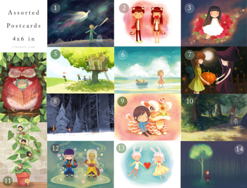 I made a store for my postcard size prints and acrylic charms!http://rinian.storenvy.com/