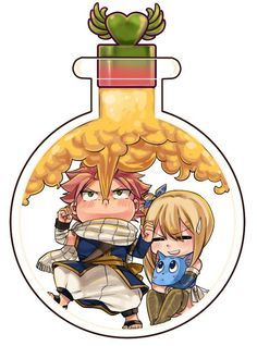 secretraven:  Fairy Tail ships in a bottle 💙💙💙So Kawaii 💜💜💜