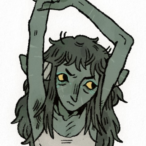 a close-up of Nott's face, shoulders up.
