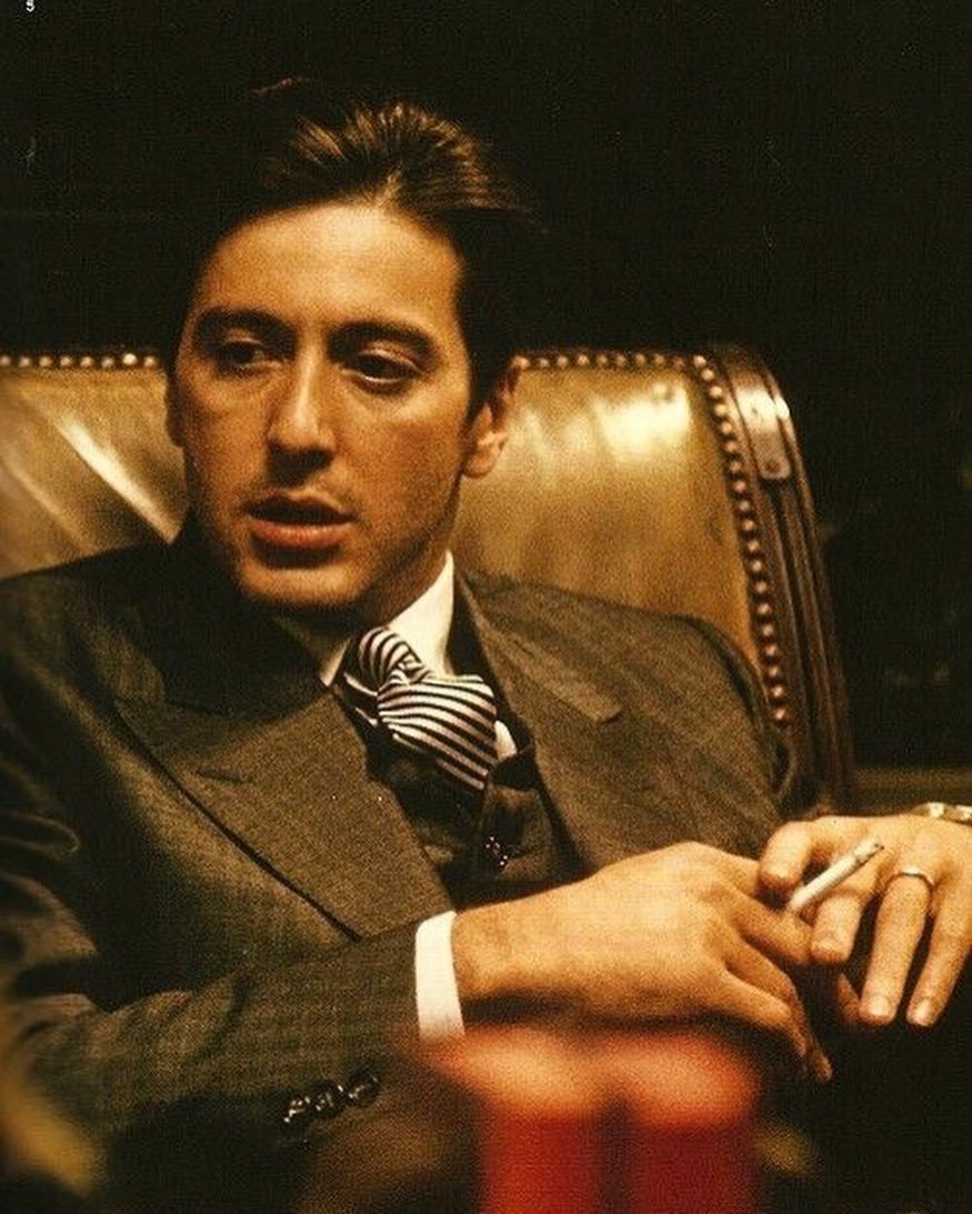 Al Pacino — Al Pacino behind the scenes of The Godfather...