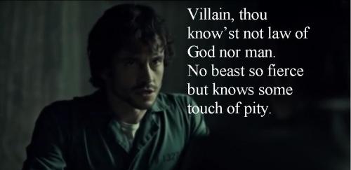 hannibalhasmyheartinhand:In which Hannibal is Richard the Third and Will is Lady Anne.Hannibal/Shake